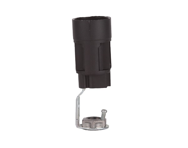 Arditi kaarslamphouder E14 vast van 65mm, moer M10x1, schroefaansluiting zwart, buitenmaat = Ø23,5mm thermoplast