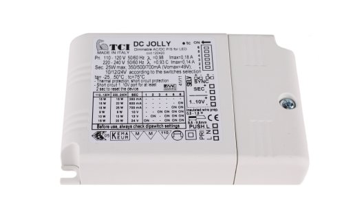 TCI 125421 DC Jolly US 1-10V push and dim multifunctionele LED driver