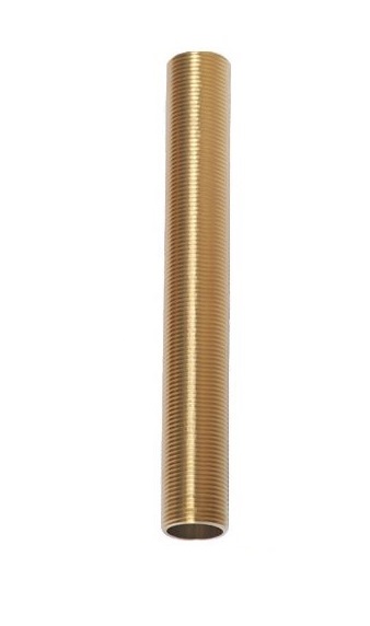Firstlight draadbuis messing M10x1 20mm met gat 7,8mm voor G4 lamphouder