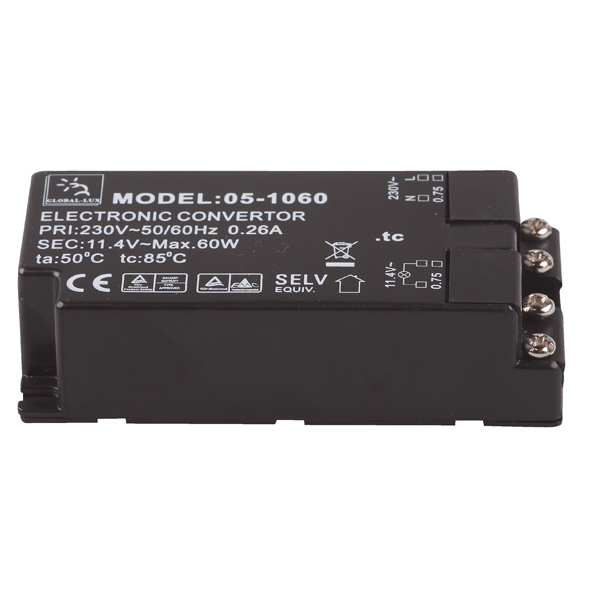 Global Lux elektronische halogeen transformator recht model 12V 20-60W