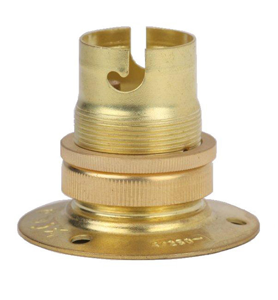 Firstlight lamphouder B22d messing opbouw flens