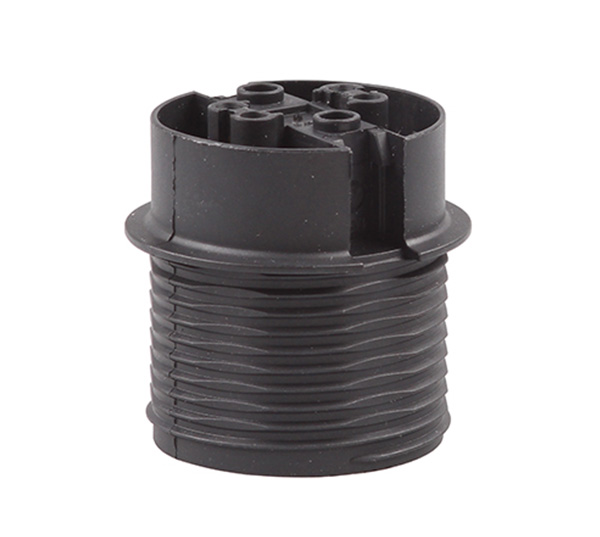 Arditi 024084 eendelige lamphouder E27 T210°C snelmontage buitendraad flens half hoog zwart