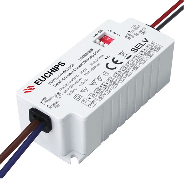 EUCHIPS PUP10T-1HMC-350 LEDdriver 120 t/m 350mA dimbaar met bedrading