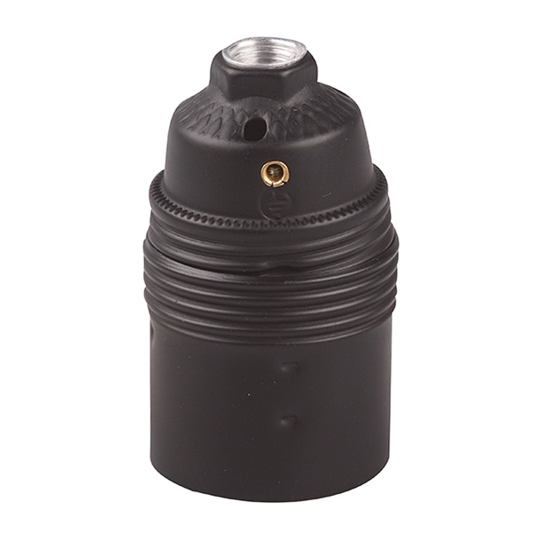 Firstlight lamphouder E27 M10x1 glad en aarde mat zwart