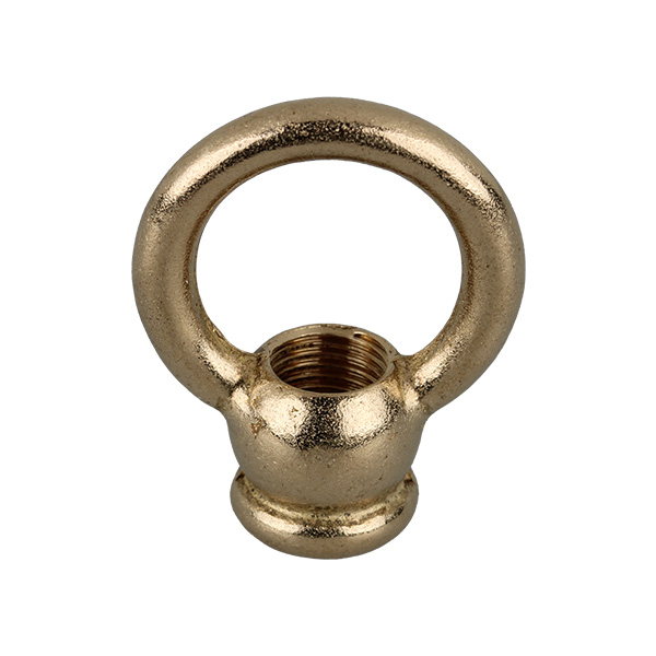 Ringnippel 30mm M10x1 doorlopend gat messing gepolijst