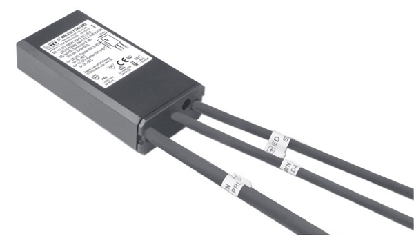 TCI 152020/700 IPR2 17/700 DC Mini Jolly LEDdriver 1-17W 700mA 1-10V dimbaar IP68
met kabels 400mm voor in- en uitgang