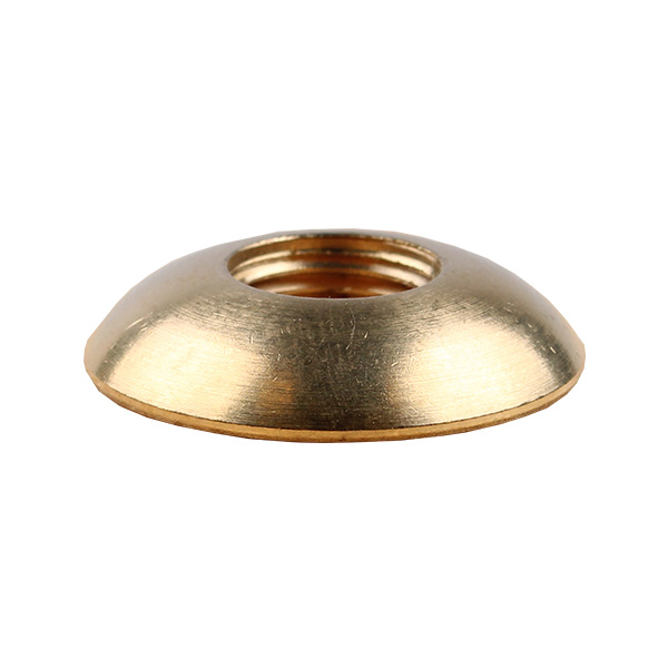 Moer halfrond M10x1 messing 15x4mm