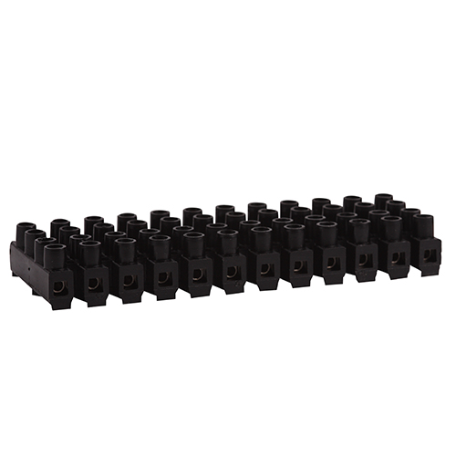 Kaiser kroonsteenstrip stekker 12 voudig 6mm2 thermoplast zwart