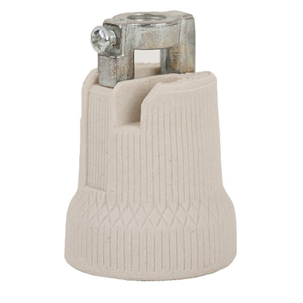 Colosio lamphouder E27 M10x1 porselein met beugel en nippel