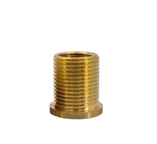 Verloop trompetnippel M10x1 buiten M8x1 binnen 12x10mm messing ruw