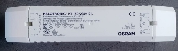 Osram HT150/230/12L elektronische halogeen transformator 12V 50-150W dimbaar