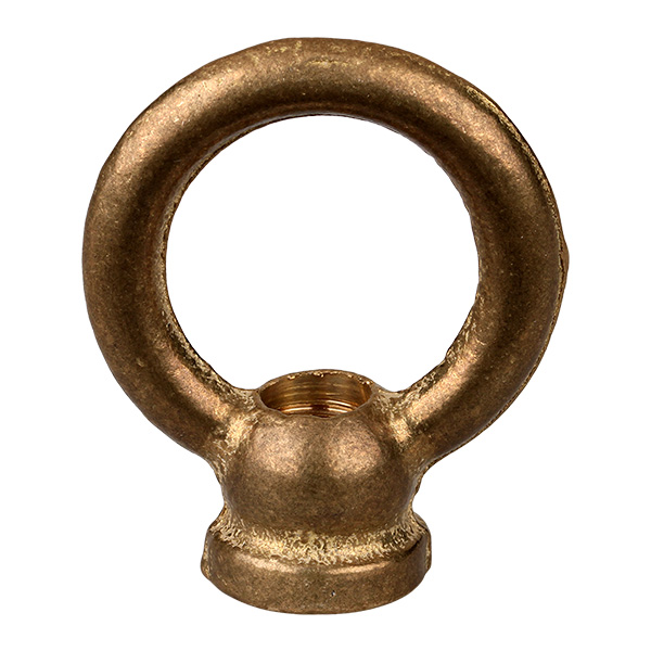 Ringnippel 39mm M10x1 doorlopend gat messing