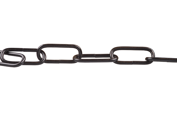 Ketting schakeldikte 4,85mm 55x22mm (lxb) ijzer zwart /10m