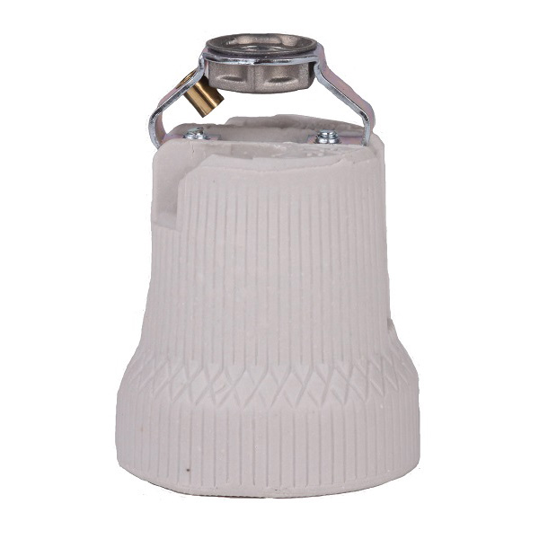 Arditi 021289 lamphouder E27 M10x1 porselein met beugel en nippel