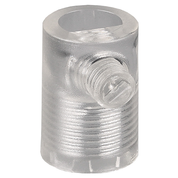 Trekontlasting M10x1 inwendige schroefdraad met zijschroef transparant
geschikt voor stofkabel 2x0,75mm2
