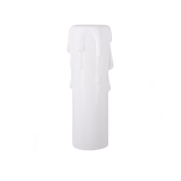 Arditi 012861 kaarshuls kunststof E14 binnenmaat 24mm lengte 85mm met druppels wit
