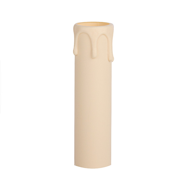 Ardtit 001635 kaarshuls kunststof E14 binnenmaat 24mm lengte 100mm met druppels ivoor
