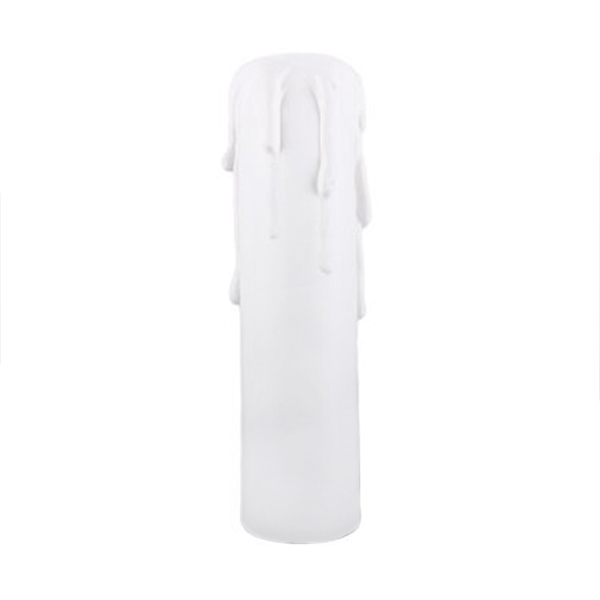 Arditi 001634 kaarshuls kunststof E14 binnenmaat 24mm lengte 100mm met druppels wit 
