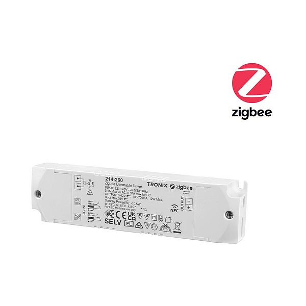 Tronix 214-260 Zigbee LED driver 12W 100-700mA NFC