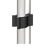 Reutlinger clip standaard voor voedingskabel 6,0-8,0mm aan staaldraad van 1,0-1,2mm zwart