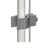 Reutlinger clip klein voor voedingskabel 5,0-8,0mm aan staaldraad van 1,0-2,0mm grijs