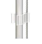 Reutlinger clip klein voor voedingskabel 5,0-8,0mm aan staaldraad van 1,0-2,0mm transparant