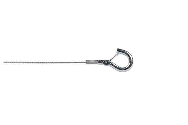 FL staaldraad 1,2mm 7x7 haak en borgveer 10,0m