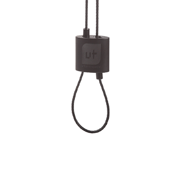 FL Urban Trapeze verstelbus zwart staaldraad 2,5mm zwarte opdruk