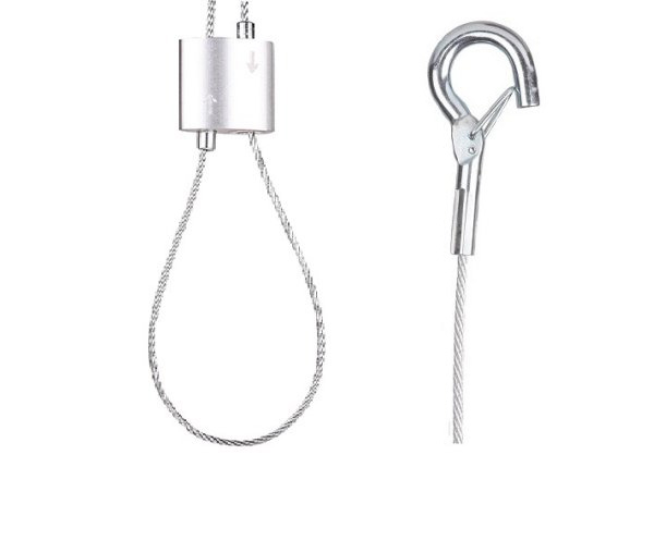 FL UT Gripper set zilvergrijs staaldraad 1,5mm lengte 3,0m haak