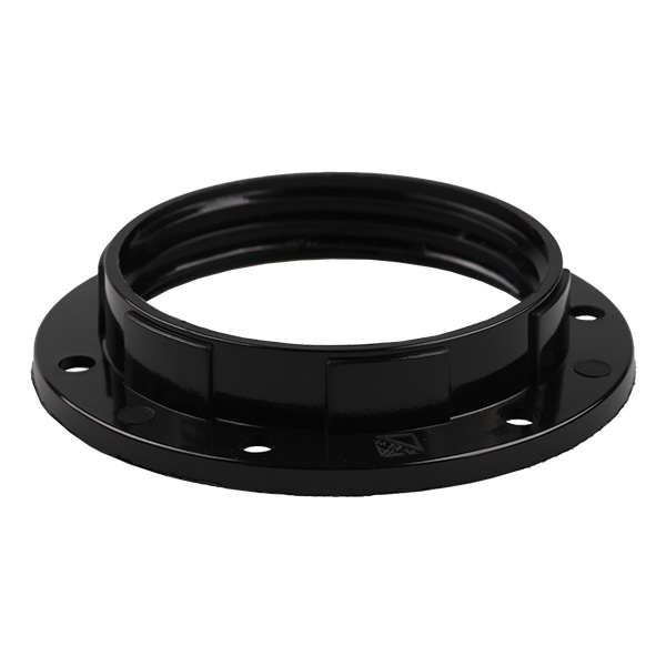 Arditi 042319 schroefring voor lamphouder E27 TPL thermoplast gelakt (bakeliet uitstraling) diameter 58mm hoogte 12mm zwart