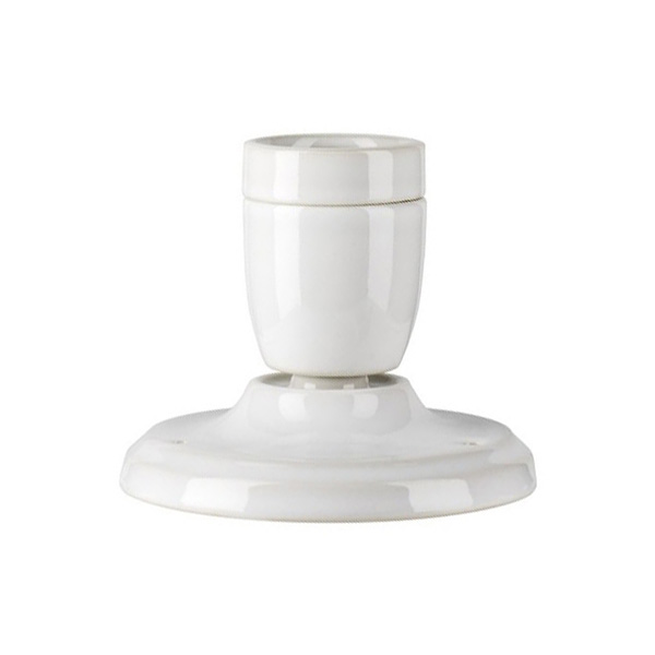 Plafondkap 100mm porselein met E27 lamphouder wit