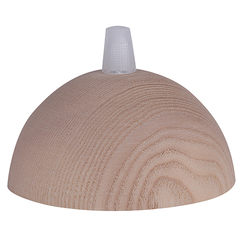 Plafondkap 100x50mm 1/2 bol essenhout
