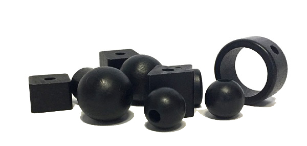Kralenset voor stofkabel 11 delig hout zwart