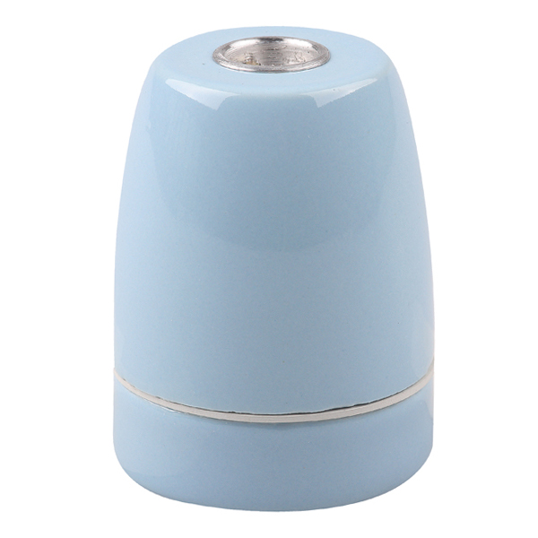 Firstlight lamphouder E27 M10x1 porselein blauw met rubber ring