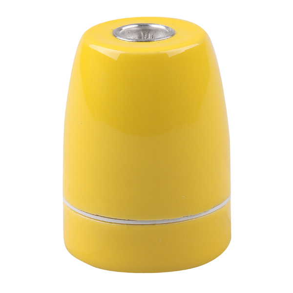 Firstlight lamphouder E27 M10x1 porselein geel met rubber ring