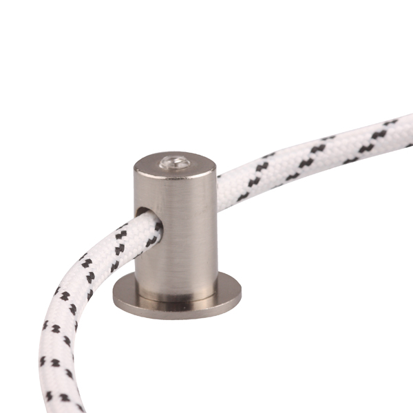 Firstlight messing steun met sleuf voor stofkabel nikkel geborsteld