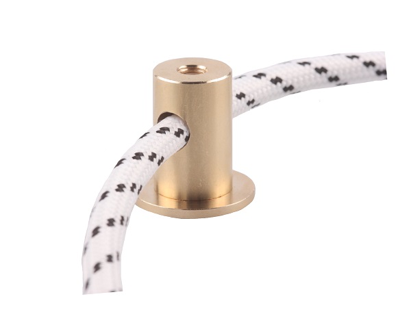 Firstlight messing steun met sleuf voor stofkabel messing ruw