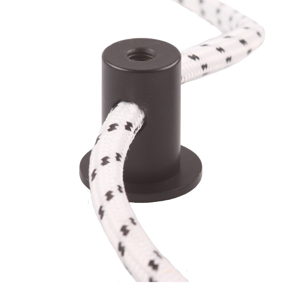 Firstlight messing steun met sleuf voor stofkabel zwart