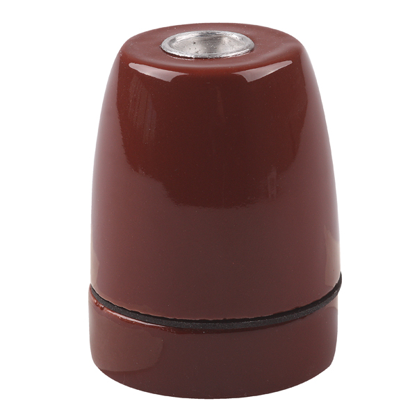 Firstlight lamphouder E27 M10x1 porselein bruin met rubber ring

