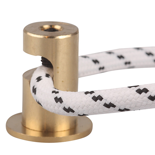 Firstlight messing steun met sleuf voor stofkabel messing ruw