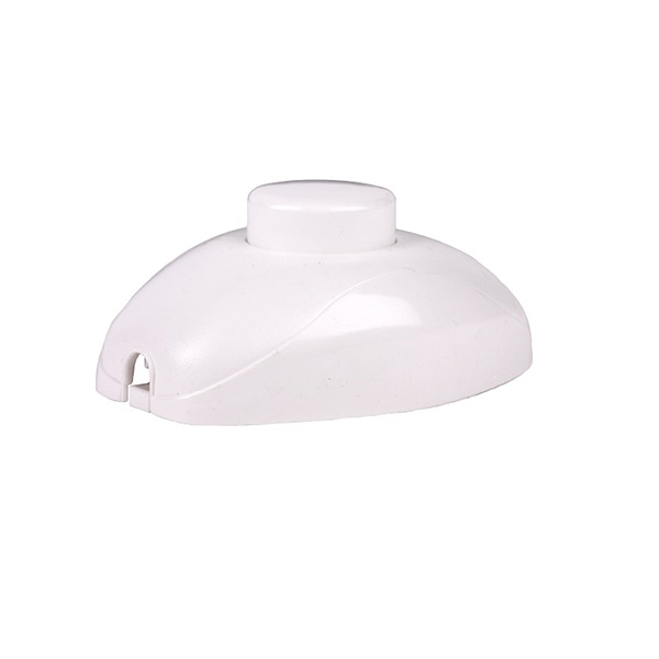 Vloerschakelaar ovaal 1 polig 2A wit
