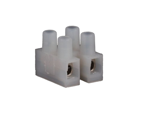 Kroonst 2 polig 2,5mm2 met draadbescherming
