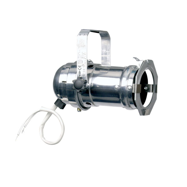 Showtec PAR16 spot chroom GU5.3 50W 12V zonder trafo 30102 kabel 20cm met filterframe