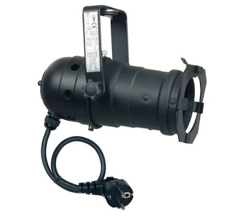 Showtec PAR20 spot zwart long E27 50W 30151 snoer 30 cm + stekker met filterframe