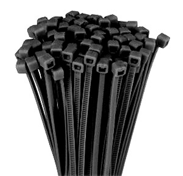 Bundelband 140 x 3,6mm UV bestendig zwart /zakje 100