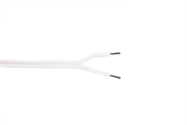 Tweelingsnoer 03VH-H VTS 2x0,75mm2 per 100m wit