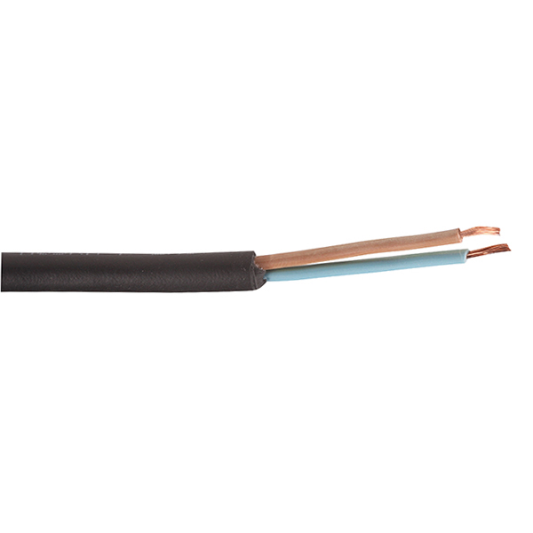 Neopreen kabel H05RN-F 2x0,75mm2 per m
diameter 6,2mm +/- 0,2mm