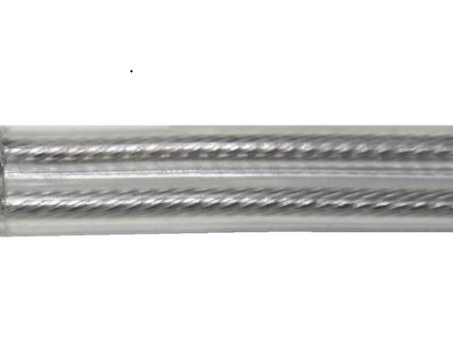 VMvS H03VVH2-F 2x0,75mm2 plat (ovaal) transparant per rol 100m