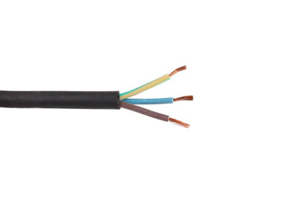 VMvS H03VV-F 3x0,75mm2 rond bruin per rol van 100m
