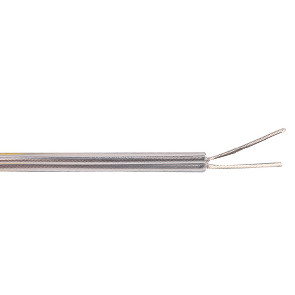 FEP snoer met PVC mantel 2x0,75mm2 rond transparant per meter
